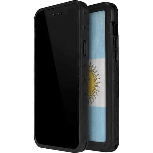 Argentina Flag Distressed iPhone 15 Pro Waterproof Case